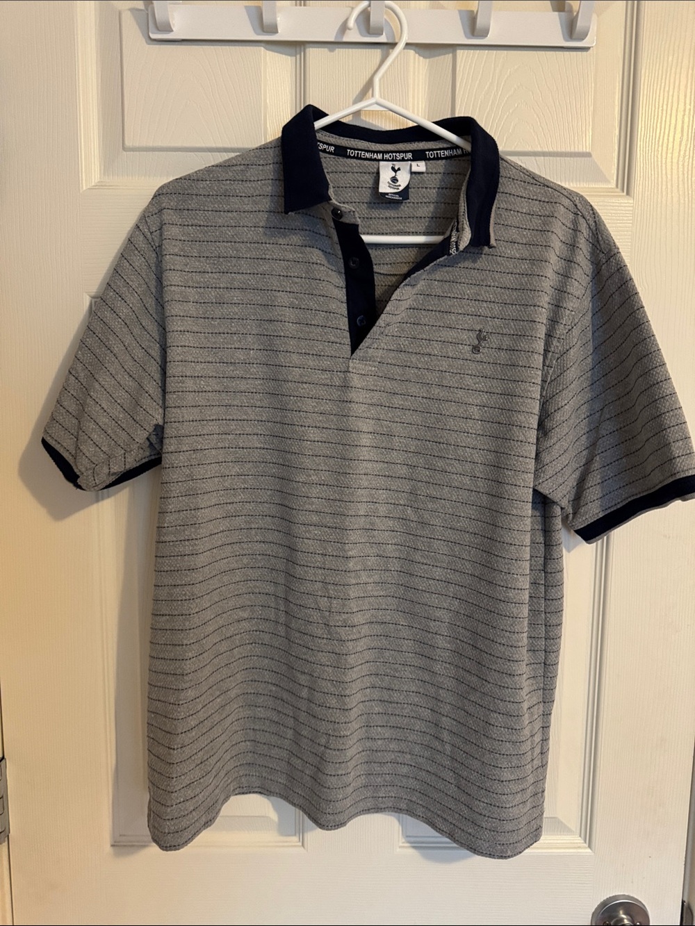 Tottenham Hotspur Men's Gray Polo with Black Trim